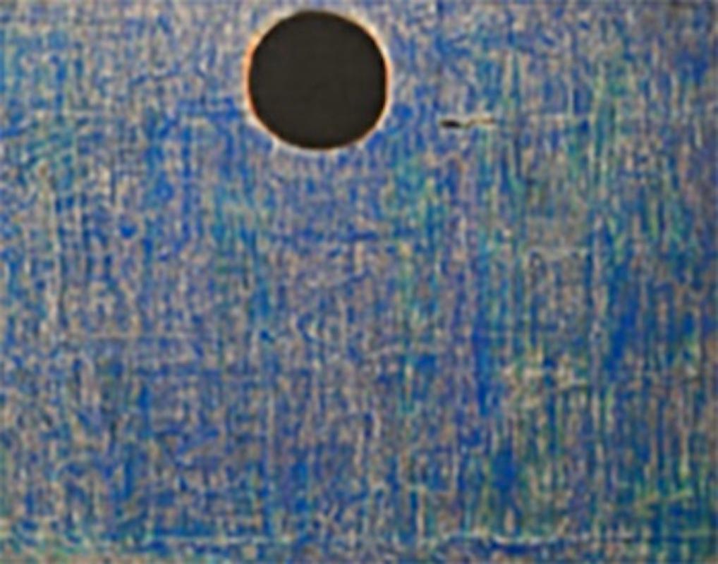 The Eclipse
Olio, collage su tela
20" x 24"

Sono un'artista visiva il cui lavoro indaga l'astrazione su piccola e grande scala principalmente nel mezzo della pittura, impiegando l'uso di materiali industriali: la vernice a smalto,  juta, asfalto