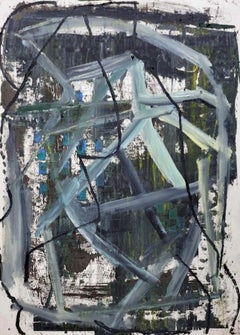 Rick Lewis, Sans titre (bleu), peinture 2025