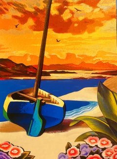 Barco en Tulum, Pintura Original