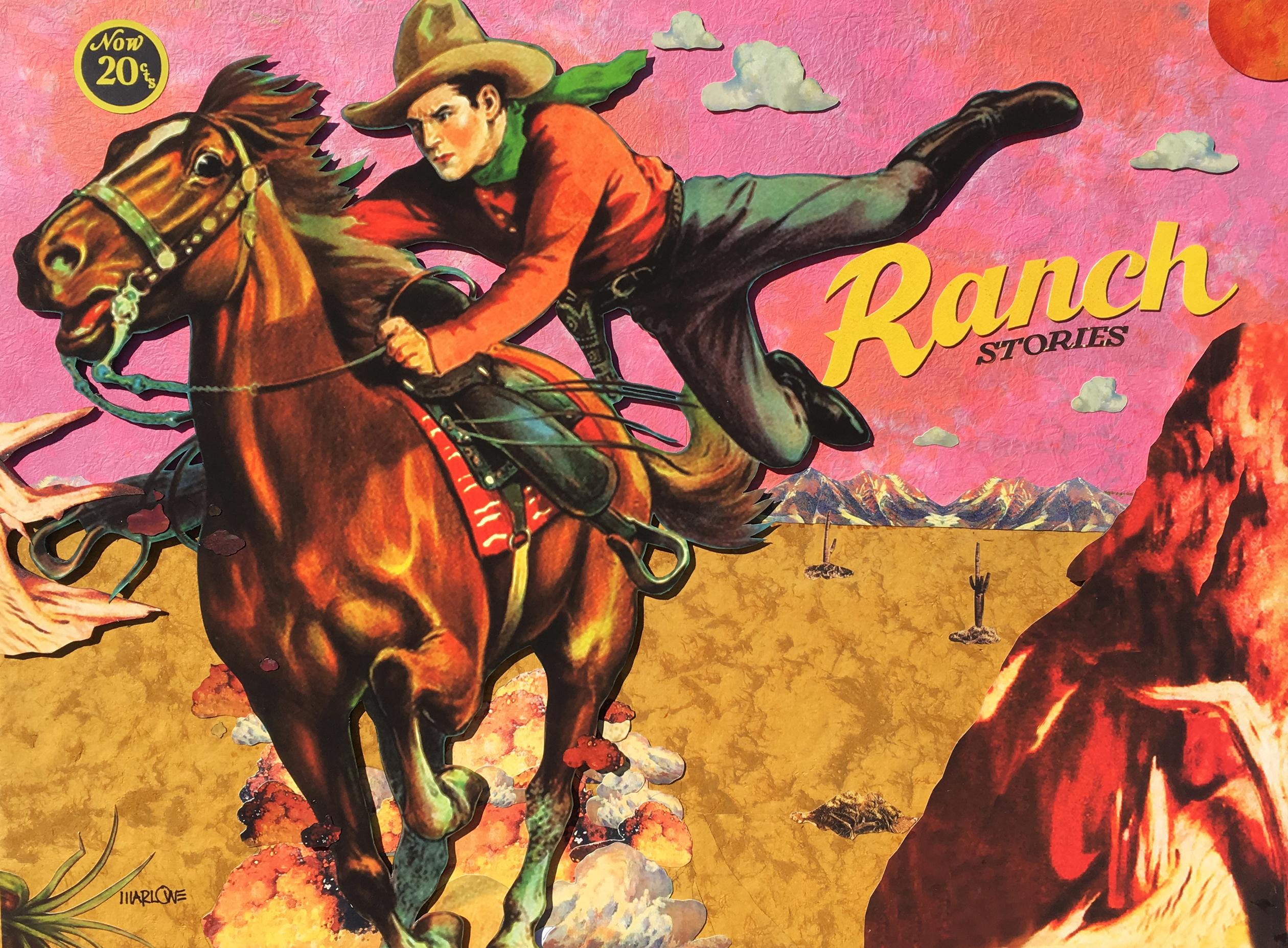 Ranch Stories, Original Painting - Mixed Media Art by Rick "Marlowe" Schneider