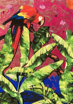 Loro rojo, Pintura original