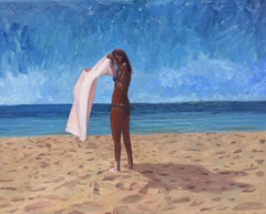 colocar la toalla, Pintura, Óleo sobre lienzo