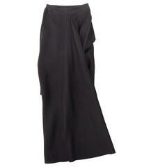 RICK OWENS 2017 Walrus 100% Seide schwarz drapiert hoch niedrig Skort Rock IT38 XS