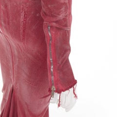 RICK OWENS 2024 Lido Edfu coated denim long sleeve maxi gown dress IT38 XS