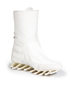 Rick Owens Adidas x Rick Owens White Leather Springblade Boots Size UK 6