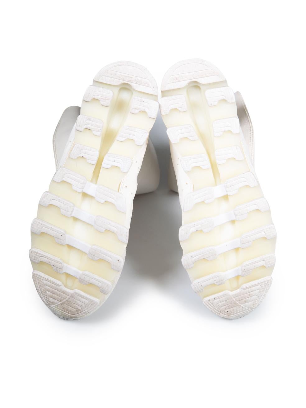 Rick Owens Adidas x Rick Owens - Bottes Springblade en cuir blanc, taille UK 6 Pour femmes en vente