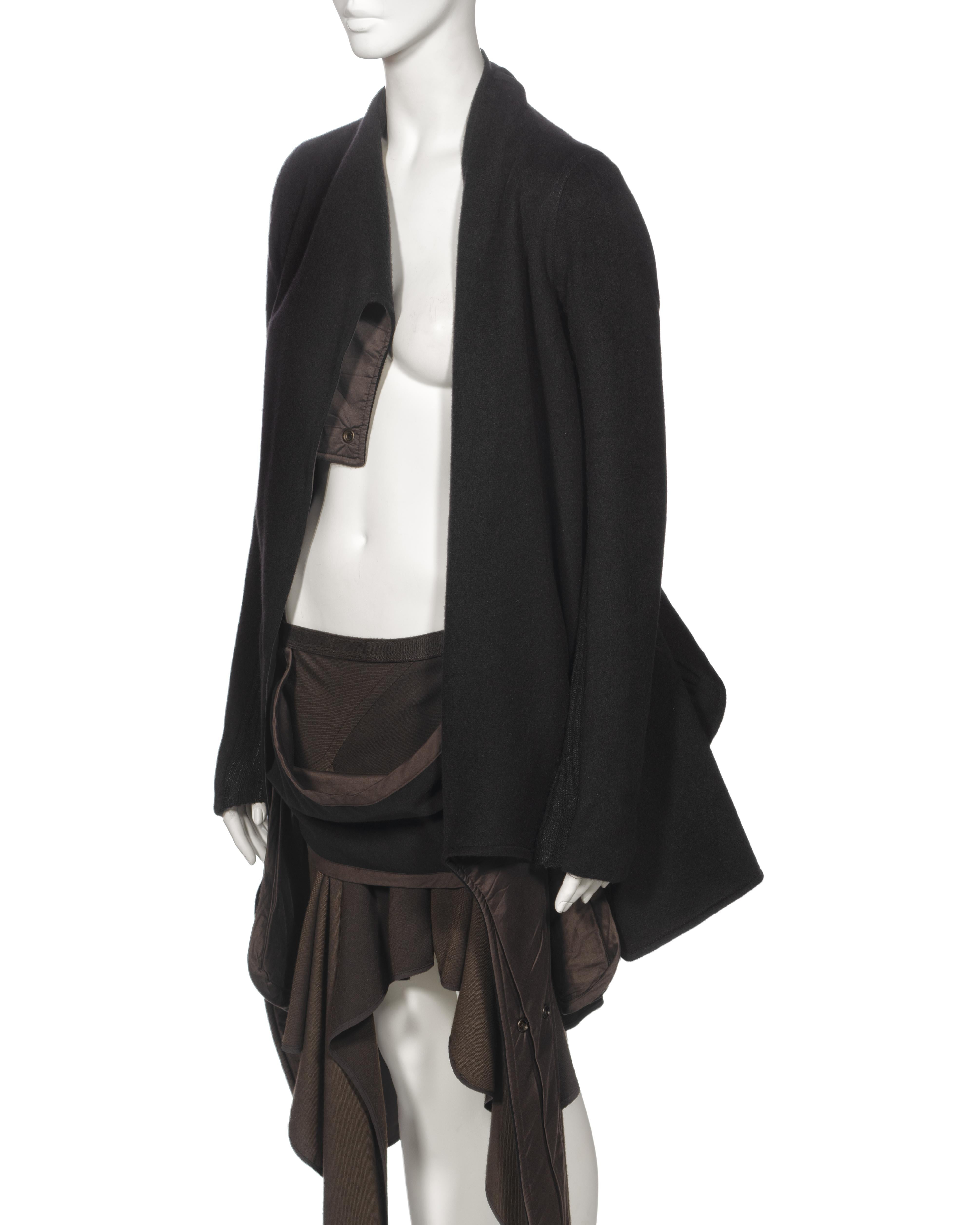 Rick Owens Angora Jacket and Cashmere Skirt 'Queen' Ensemble, fw 2004 For Sale 6