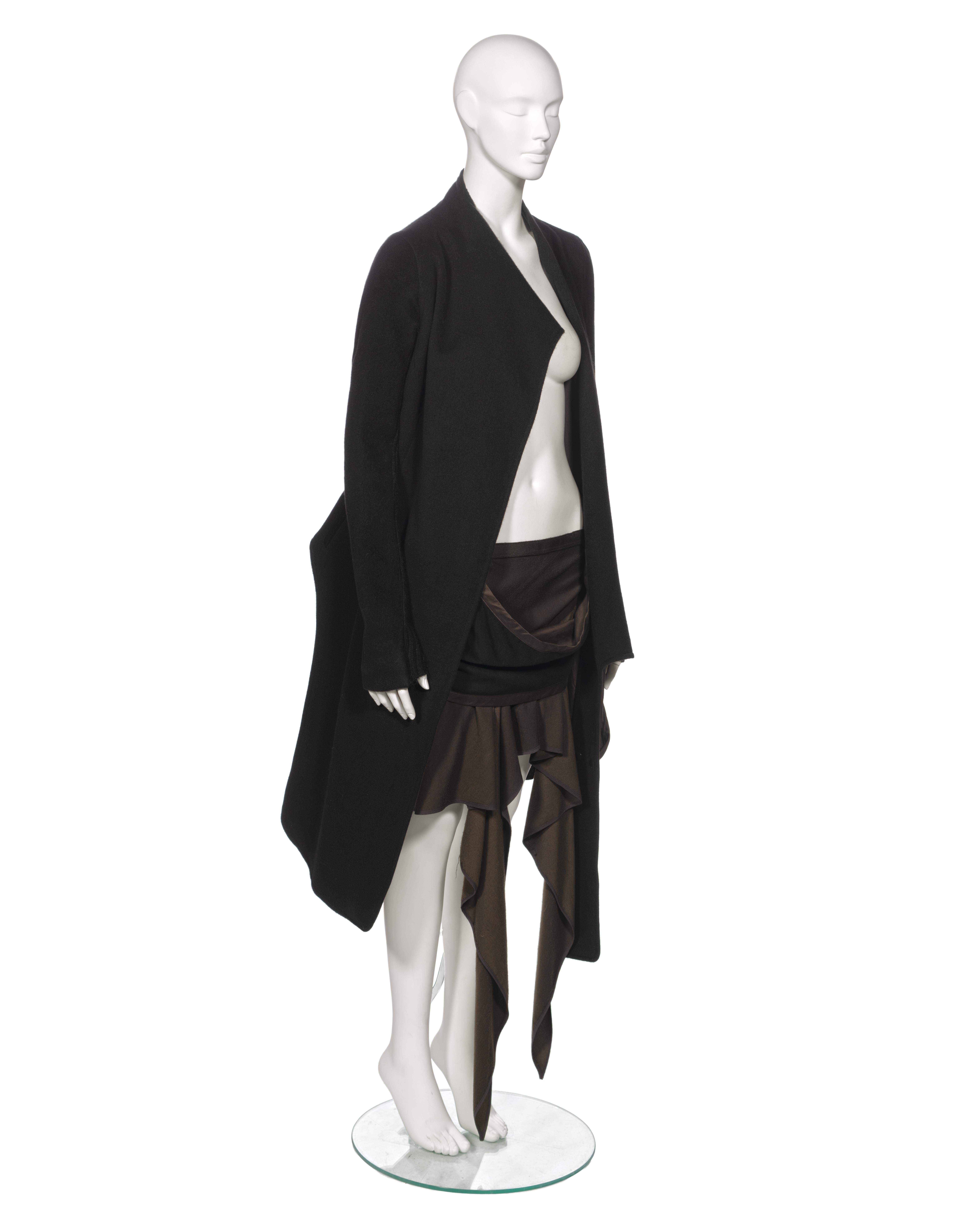 Rick Owens Angora Jacket and Cashmere Skirt 'Queen' Ensemble, fw 2004 For Sale 11