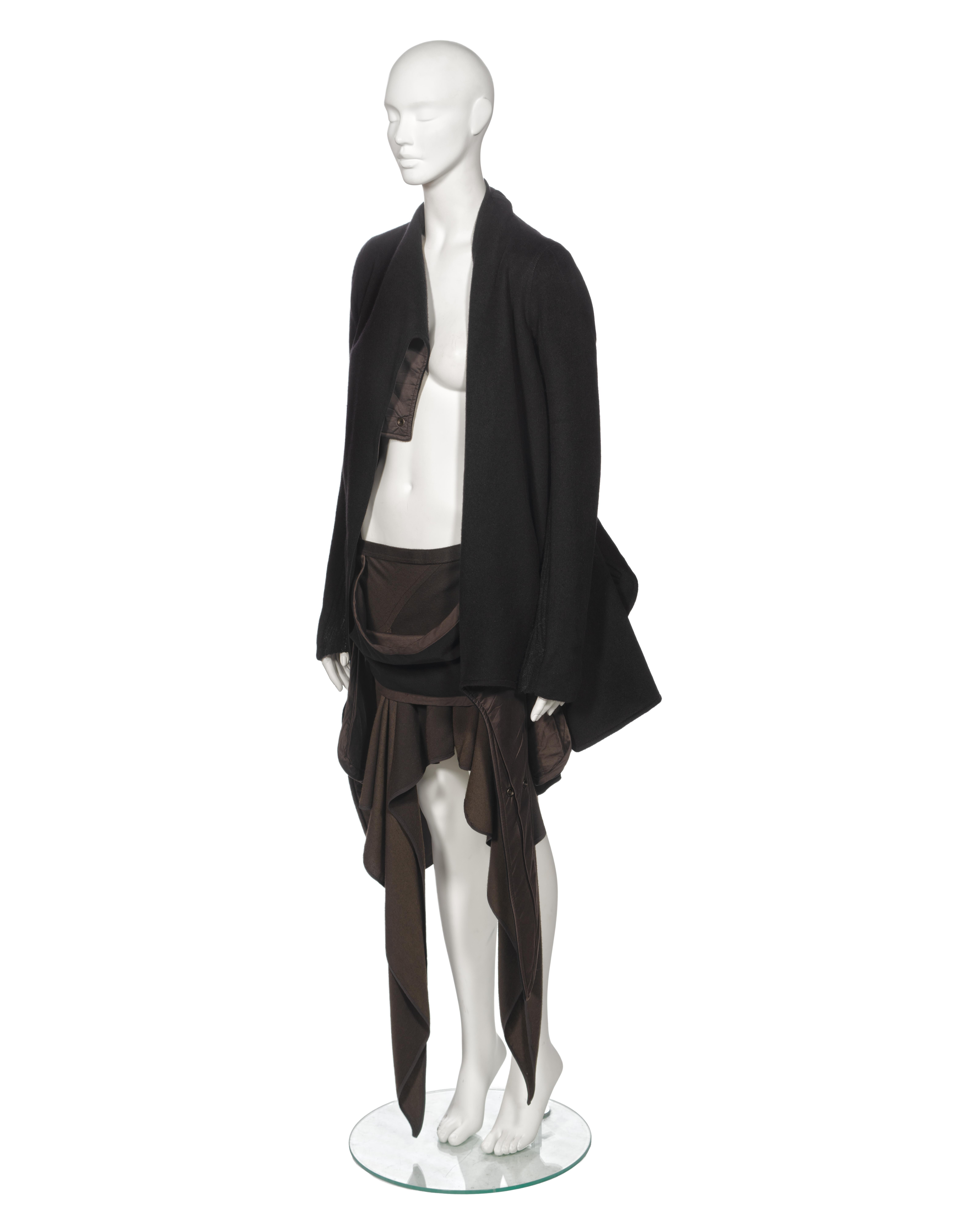 Rick Owens Angora Jacket and Cashmere Skirt 'Queen' Ensemble, fw 2004 For Sale 5
