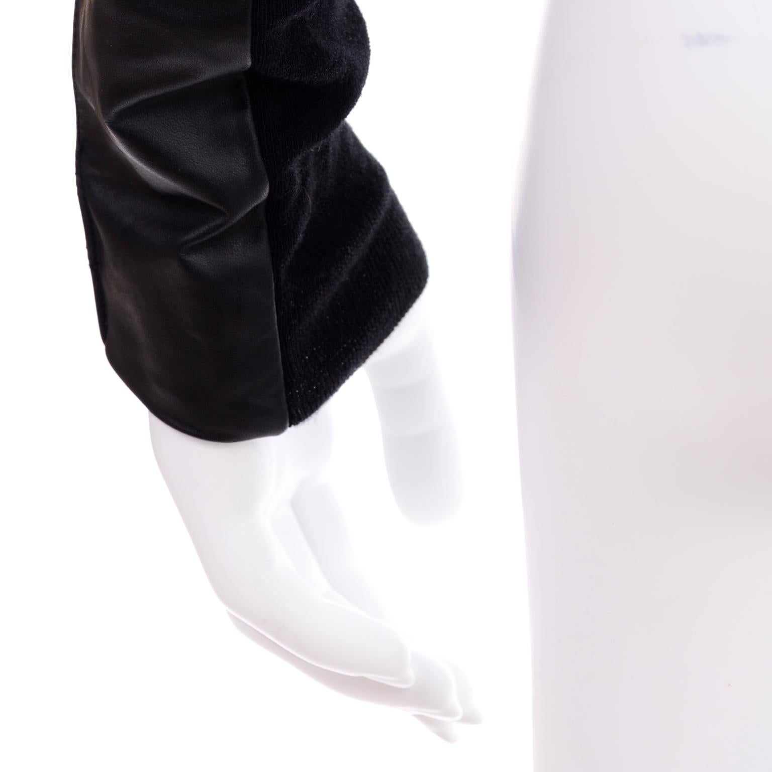 Rick Owens Asymmetrical Black Leather Jacket W Zipper & Pointed Sharp Shoulders 4