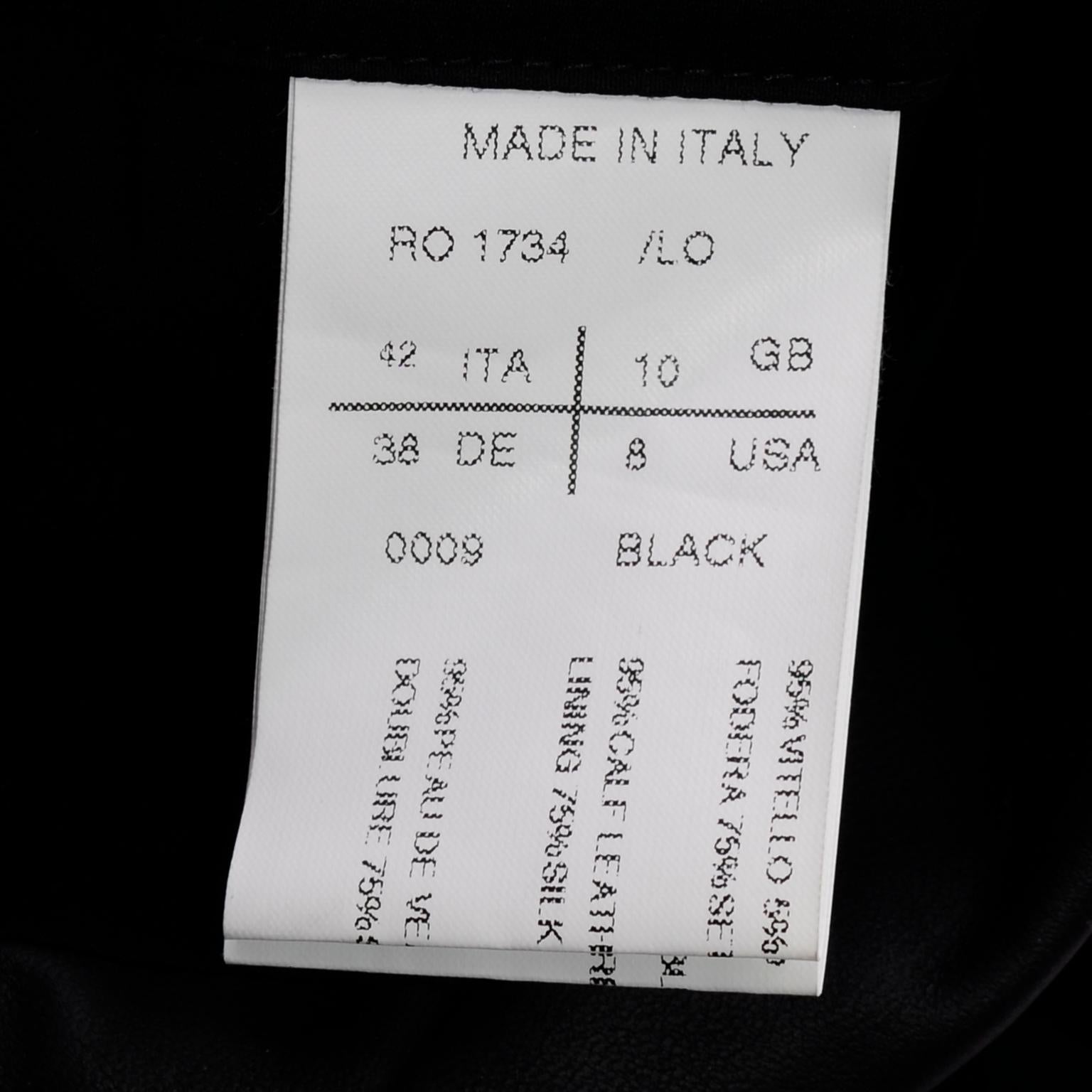 Rick Owens Asymmetrical Black Leather Jacket W Zipper & Pointed Sharp Shoulders 6