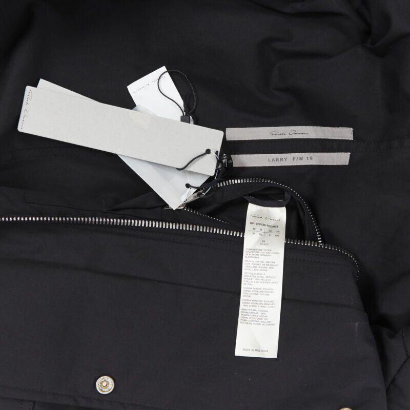 RICK Owens AW 2019 Larry Jumbo Parka incatenato in piuma d'oca pad IT40 S in vendita 7