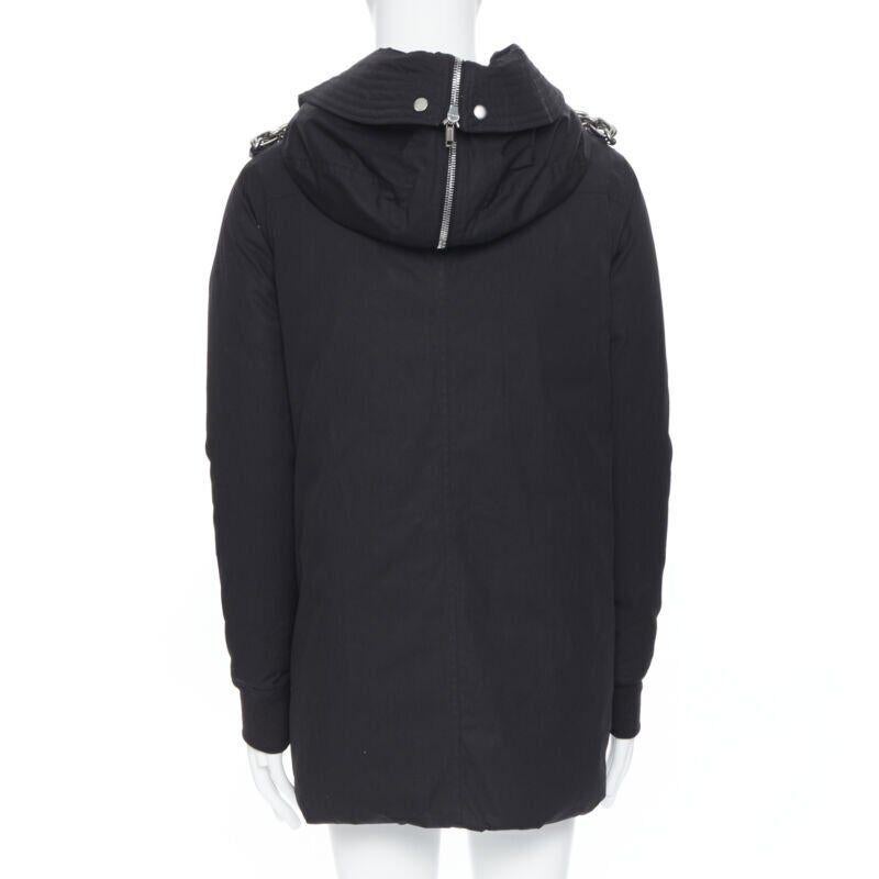 Donna RICK Owens AW 2019 Larry Jumbo Parka incatenato in piuma d'oca pad IT40 S in vendita