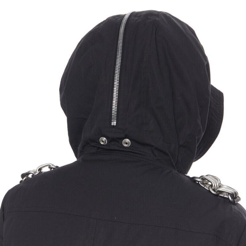RICK Owens AW 2019 Larry Jumbo Parka incatenato in piuma d'oca pad IT40 S in vendita 3