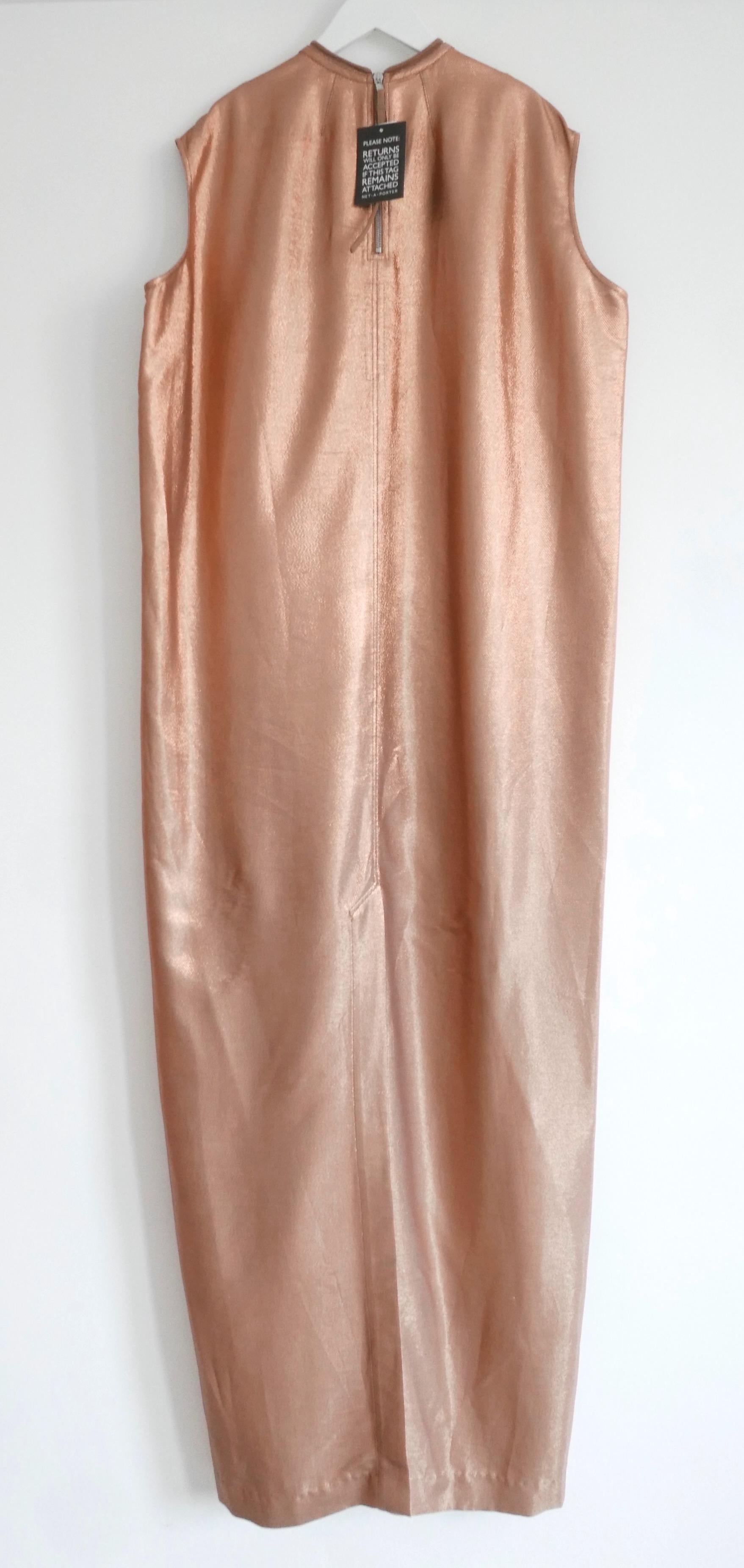 De las mujeres Rick Owens AW17 Glitter Audrey Lame Maxi Dress Gown en venta