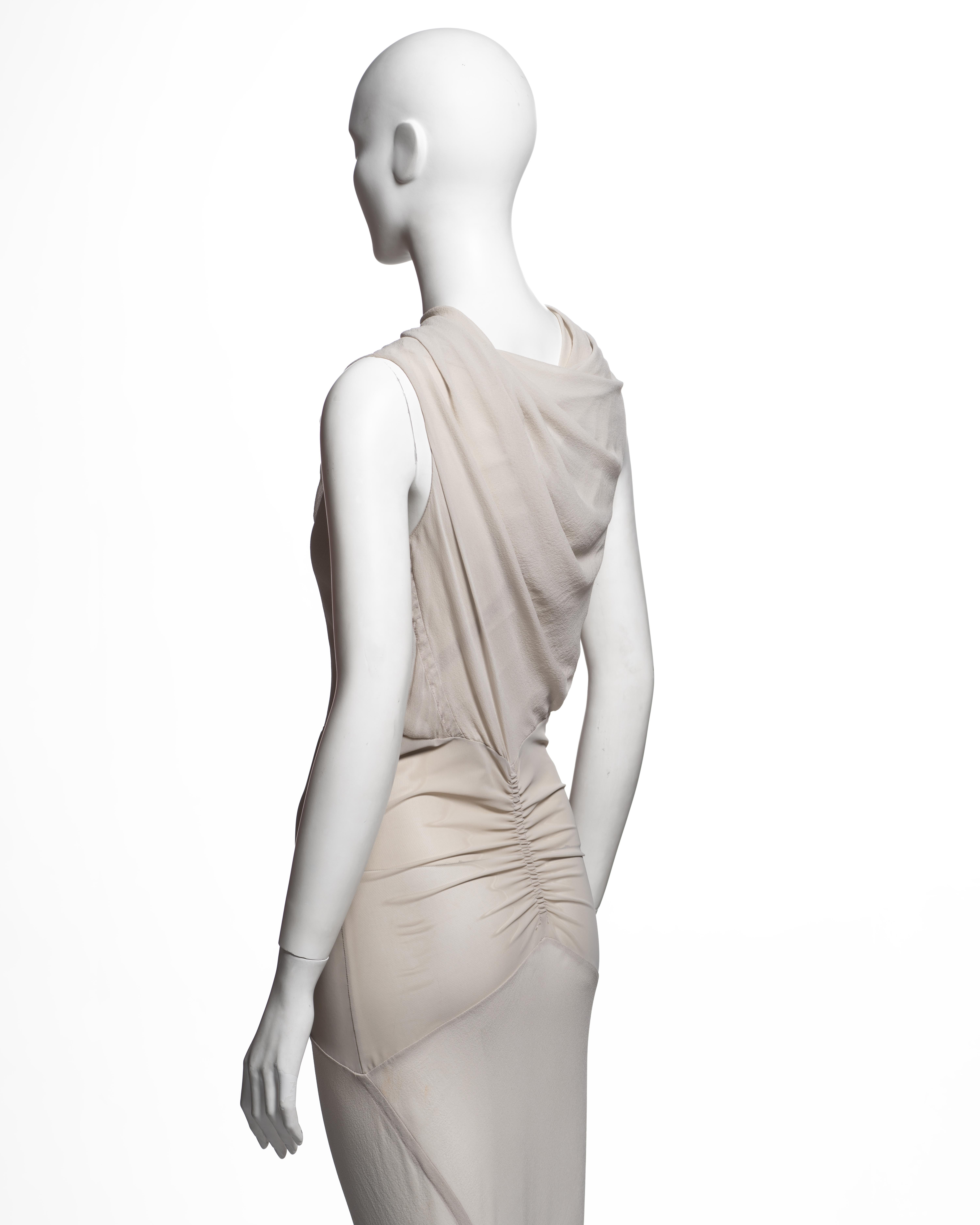 Rick Owens Maxivestido drapeado de seda de corte sesgado 