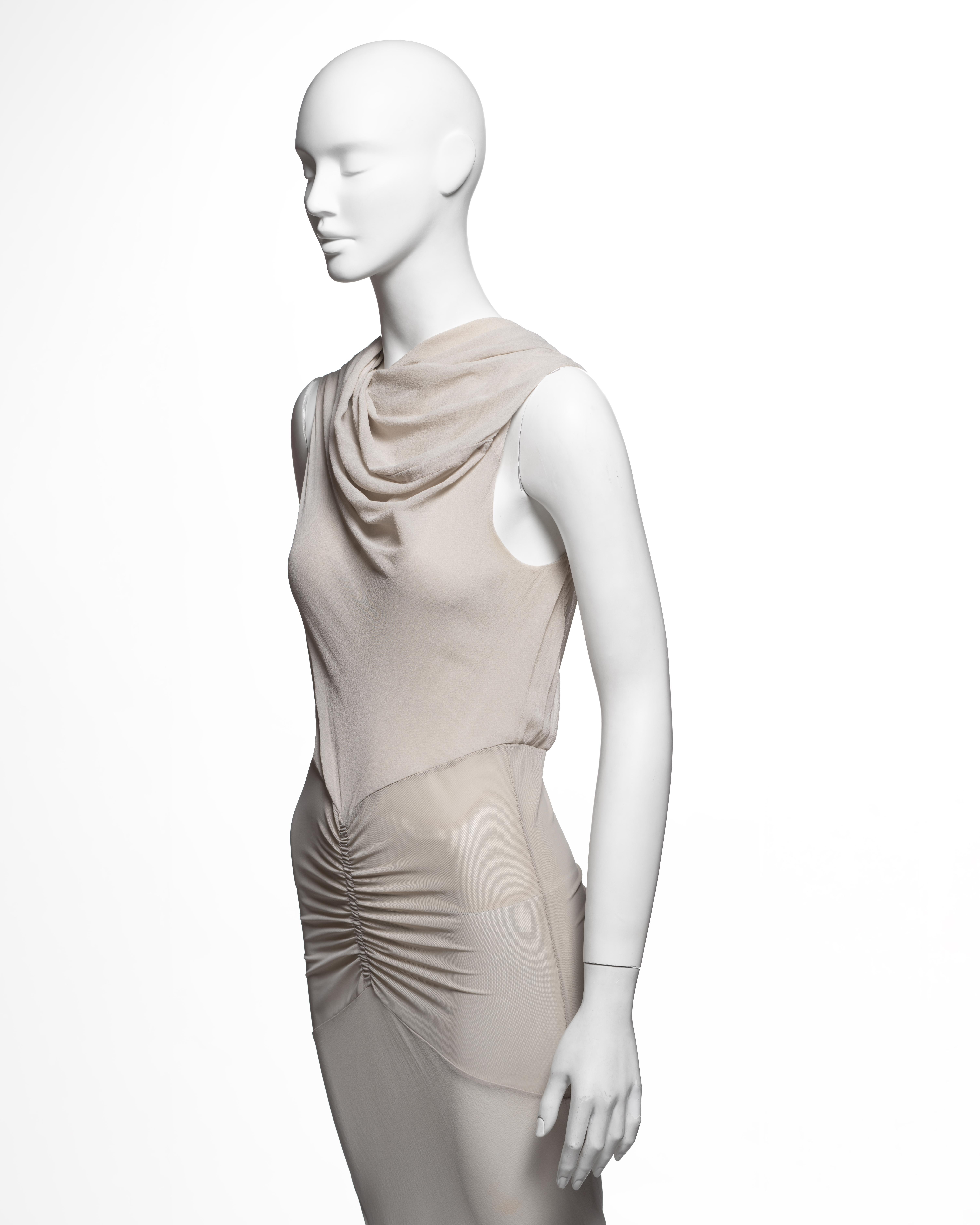 Rick Owens Maxivestido drapeado de seda de corte sesgado 