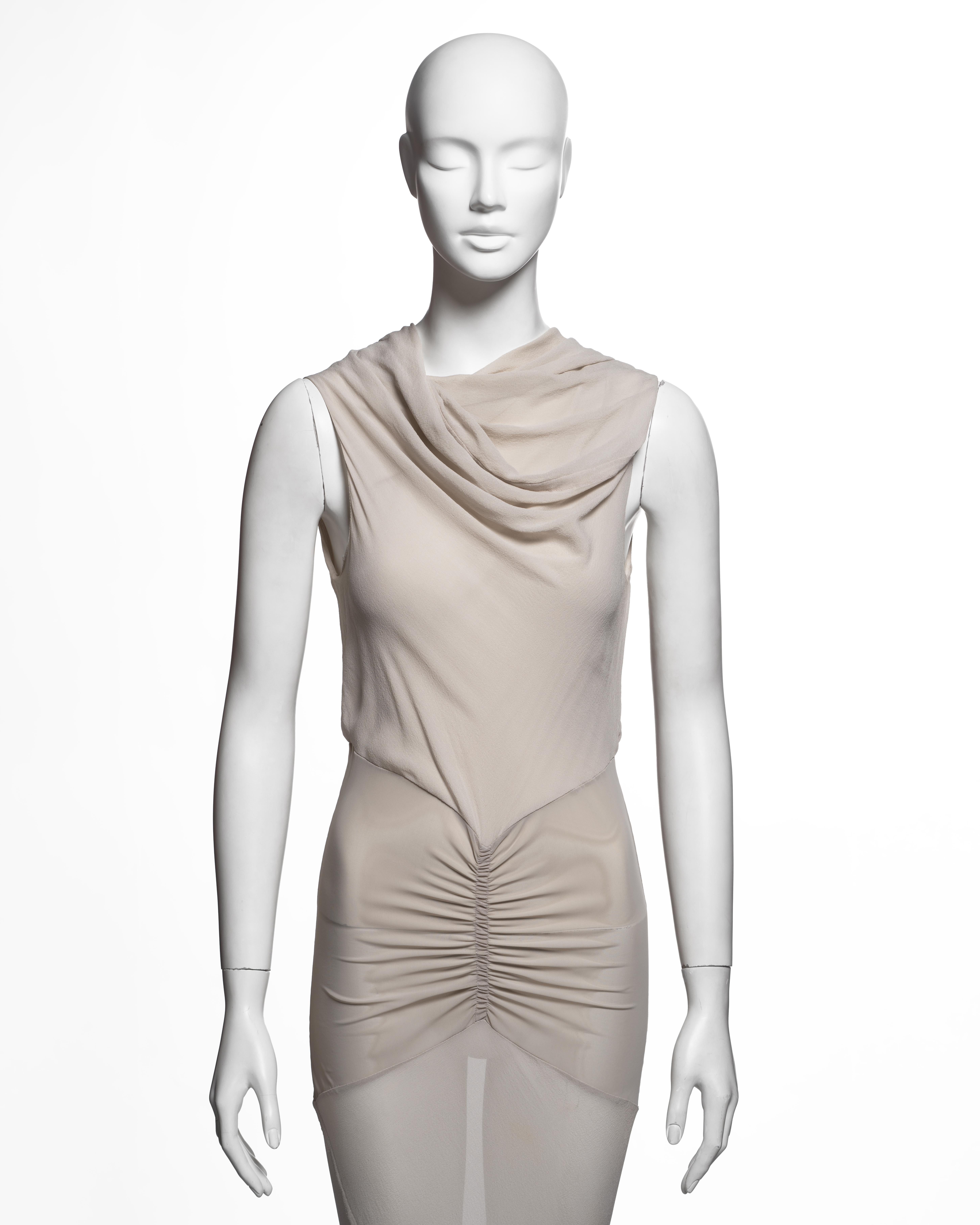 Rick Owens Maxivestido drapeado de seda de corte sesgado 