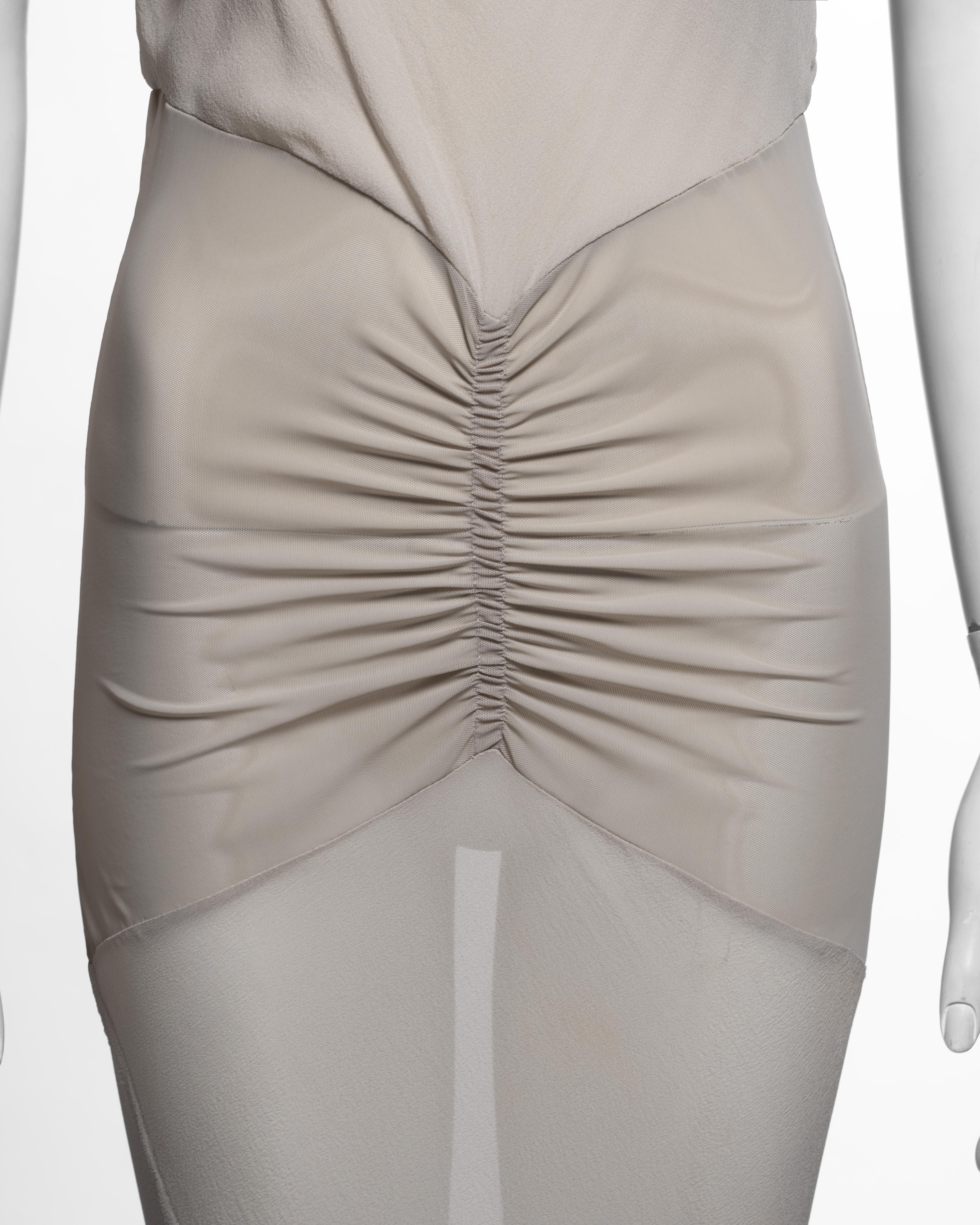 Rick Owens Maxivestido drapeado de seda de corte sesgado 