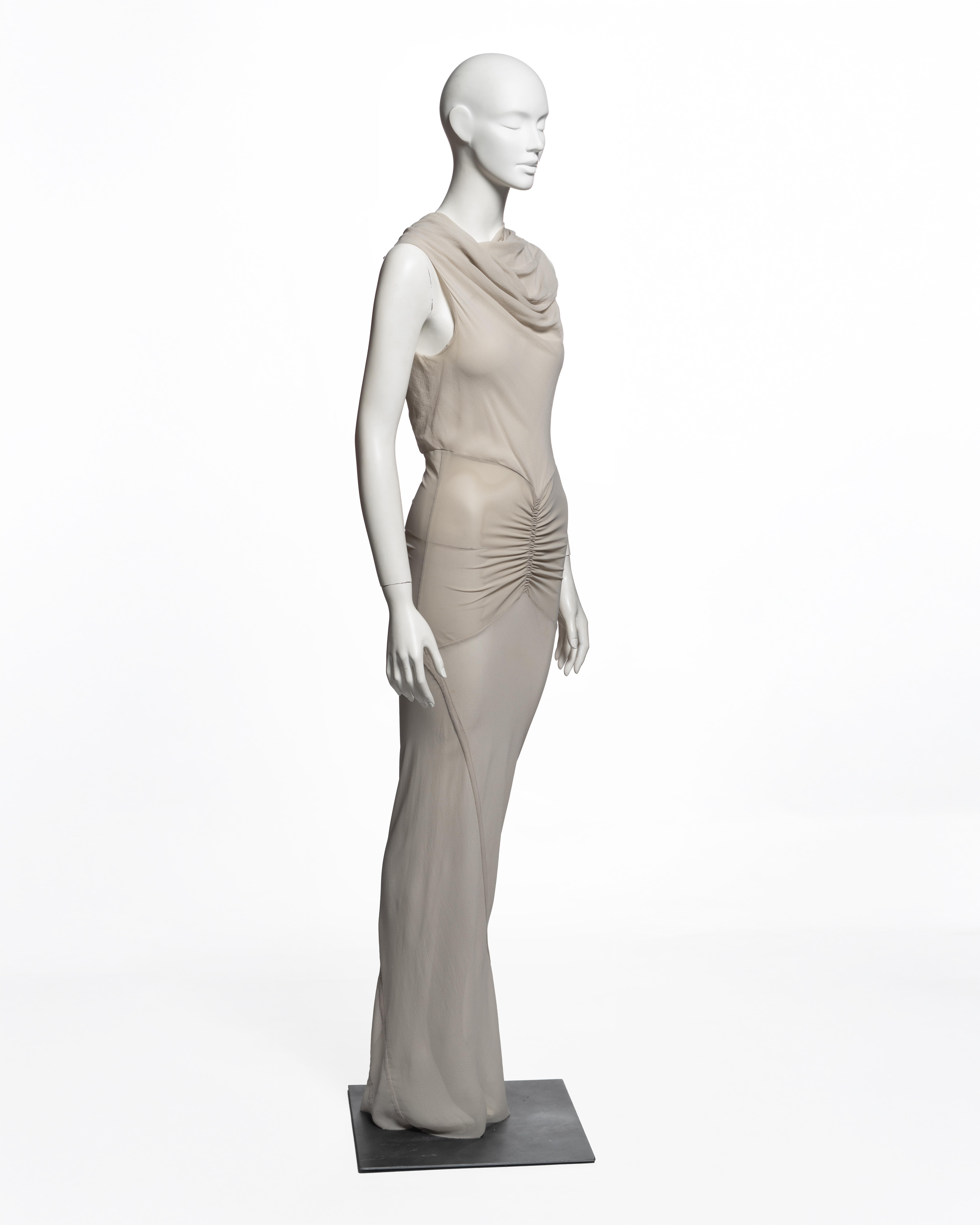 De las mujeres Rick Owens Maxivestido drapeado de seda de corte sesgado 