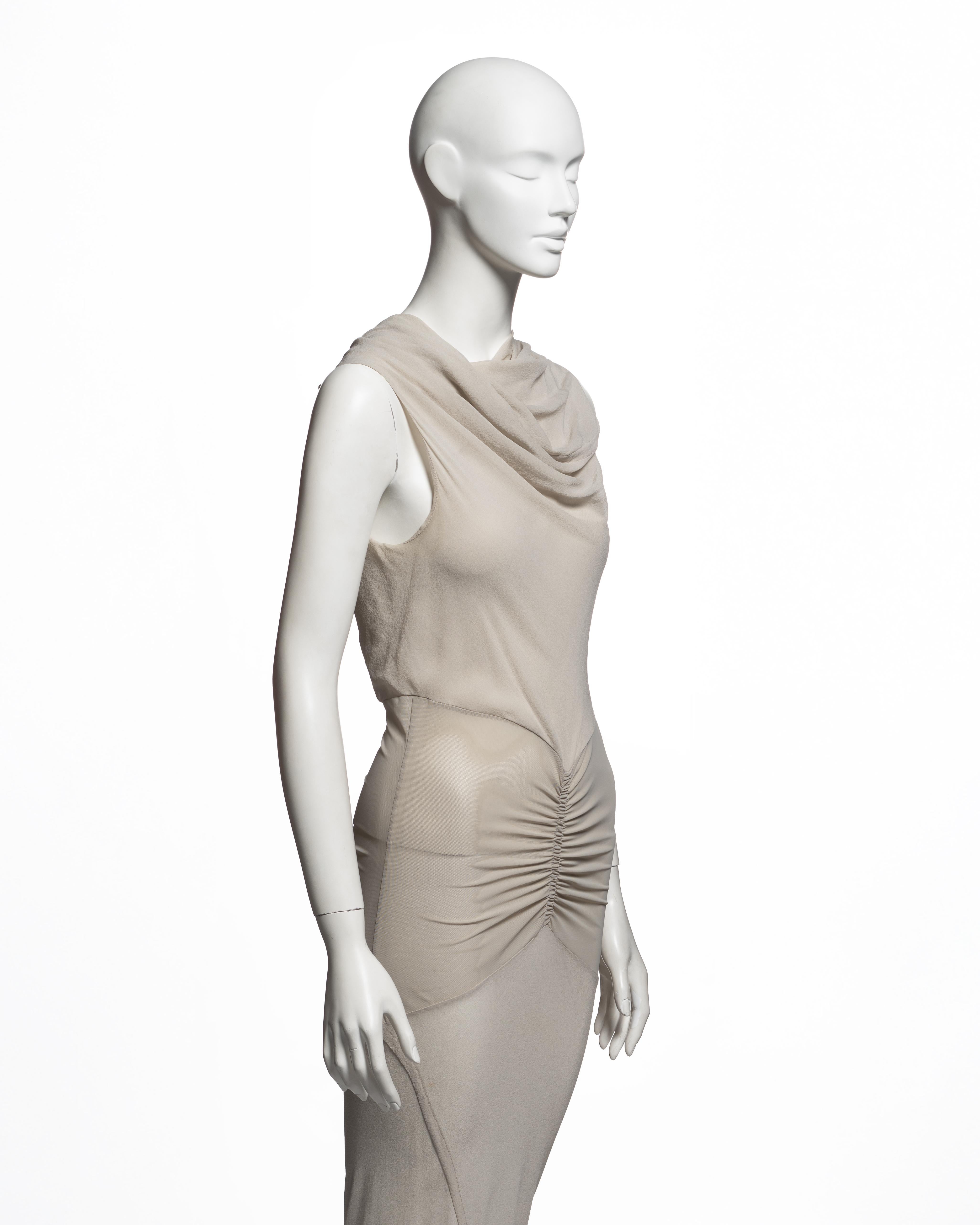 Rick Owens Maxivestido drapeado de seda de corte sesgado 