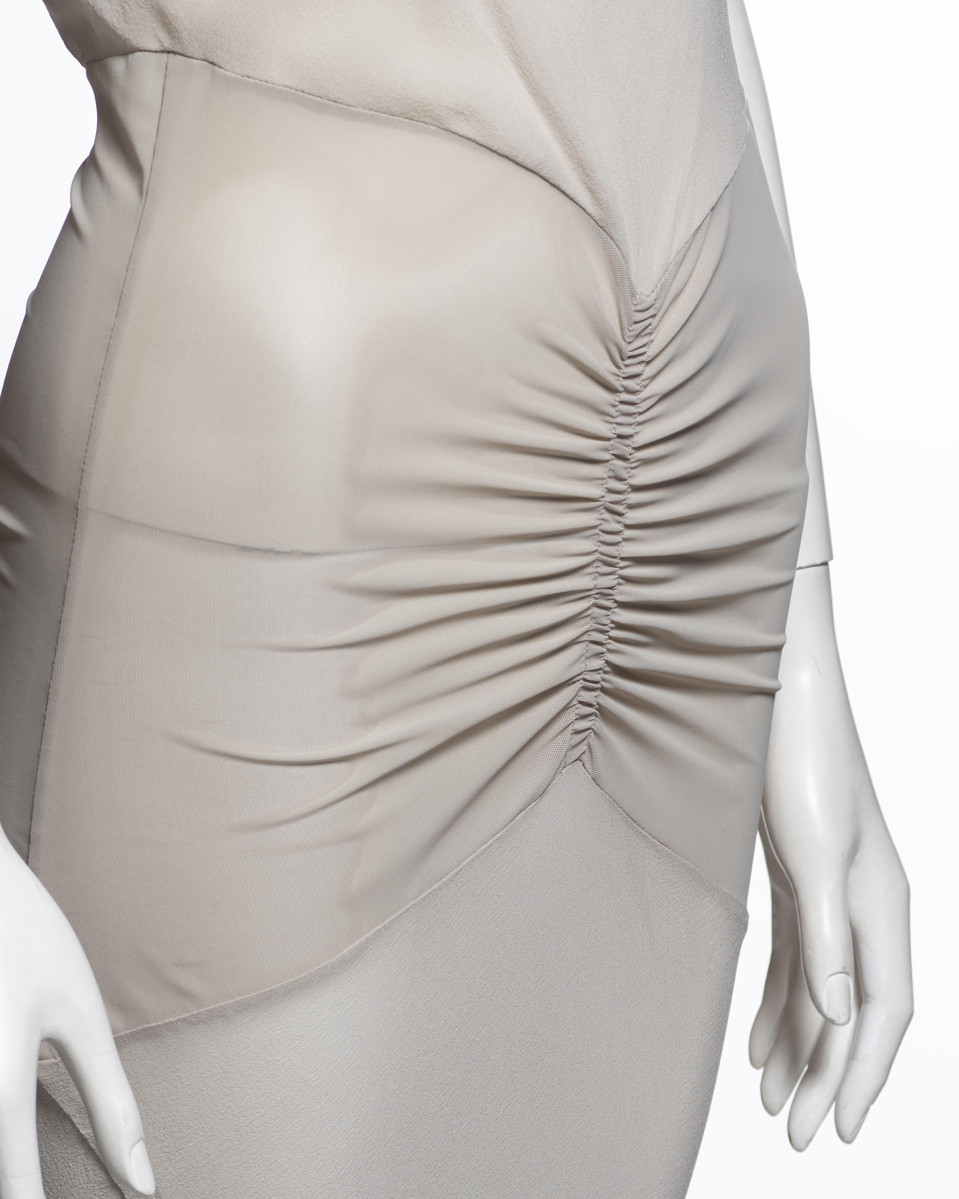 Rick Owens Maxivestido drapeado de seda de corte sesgado 