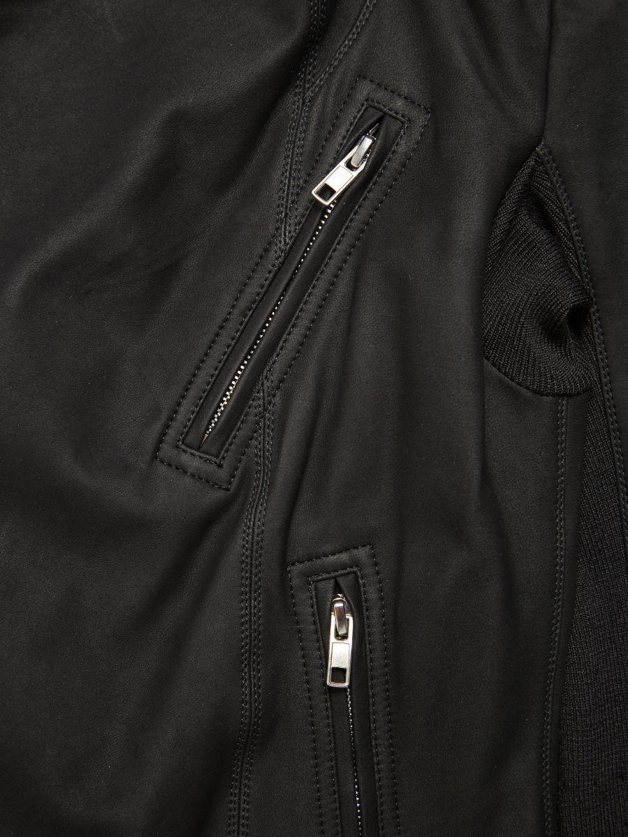 Women's Rick Owens  Black Asymmetrical Zipped Leather Jacket For Sale