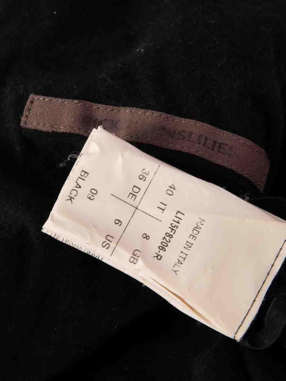 Rick Owens Black Draped Knit Top Size S 2