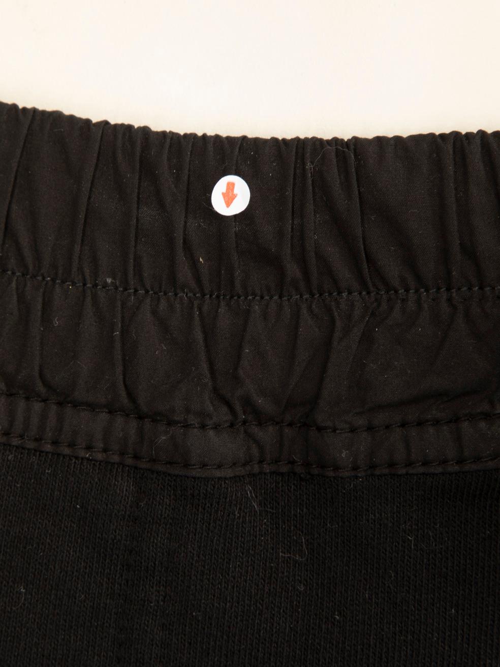 Women's Rick Owens Black Drop Crotch Cropped Joggers Size M For Sale