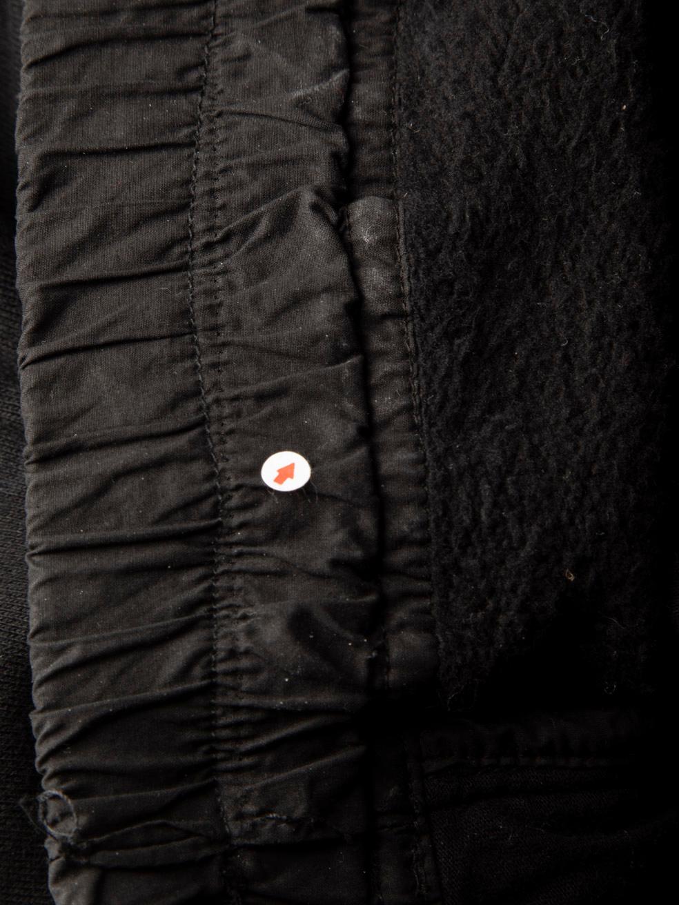 Rick Owens Black Drop Crotch Cropped Joggers Size M For Sale 1