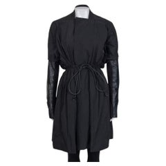Rick Owens Abrigo negro ajustado Sz. IT42 M