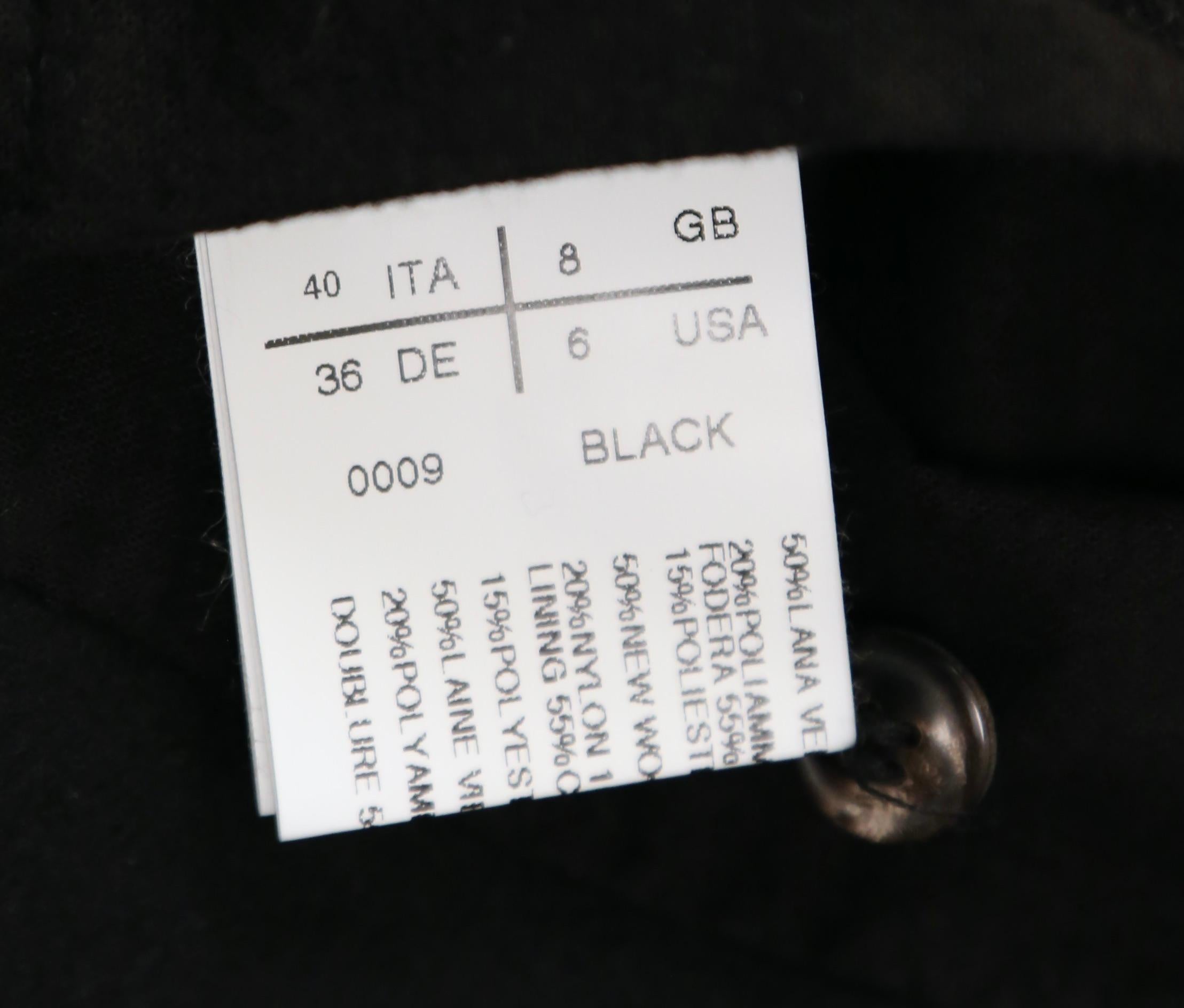 Veste RICK OWENS noire avec manches en cuir et ourlet asymétrique en vente 5