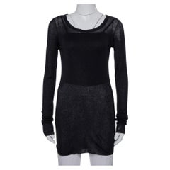 Used Rick Owens Black Knit Forever Tunic Top M