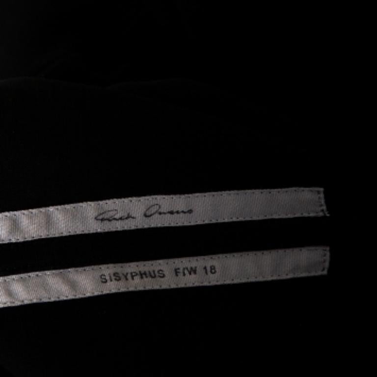 Nero Rick Owens - Felpa a maniche lunghe a girocollo in maglia nera Vega Combo S