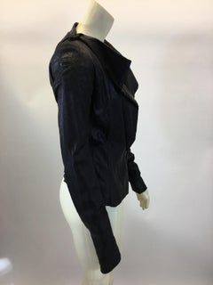 Rick Owens Black Leather Jacket