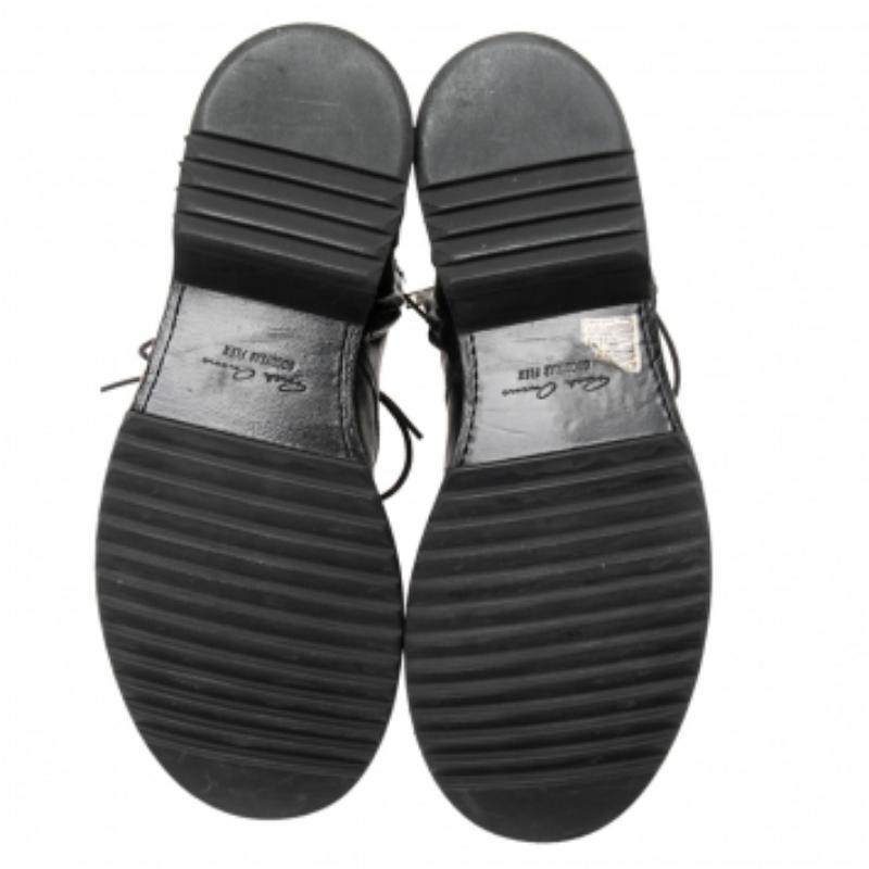 Rick Owens, stivaletti in pelle nera con lacci, taglia 41 in vendita 3