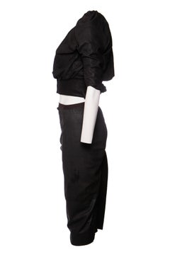 Rick Owens, Black leather skirt (I40/XS) and top (I42/S)