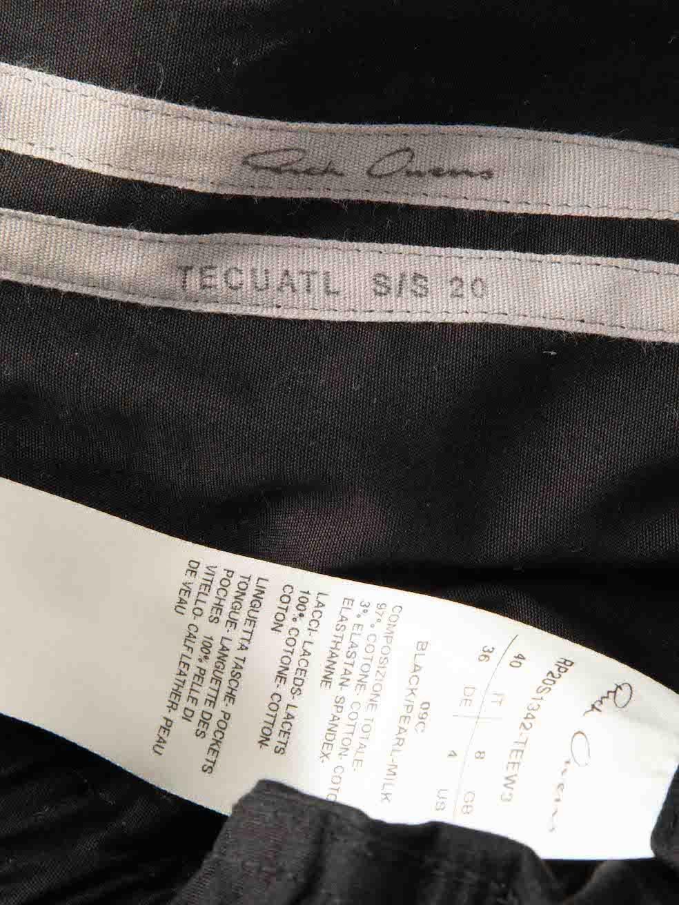 Rick Owens jupe noire à cordon de serrage superposé, taille S en vente 4