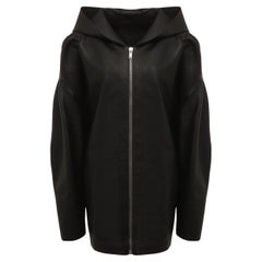 Rick Owens Schwarze Peter Lederjacke IT42
