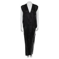 Rick Owens Cupro negro transparente Vestido fluido US4 S