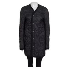 Abrigo negro de Rick Owens con botones a presión, talla IT 40 S, estilo vanguardista