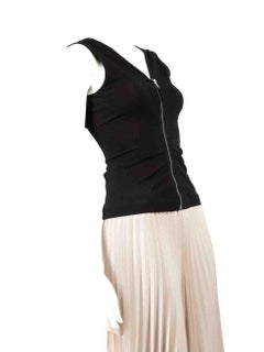 Rick Owens Black V-Neck Sleeveless Top Size XS