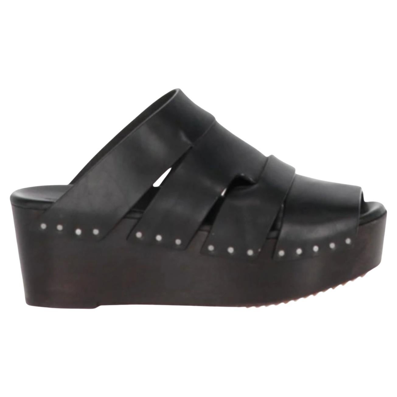 Rick Owens Schwarze Wedges - 2010s im Angebot
