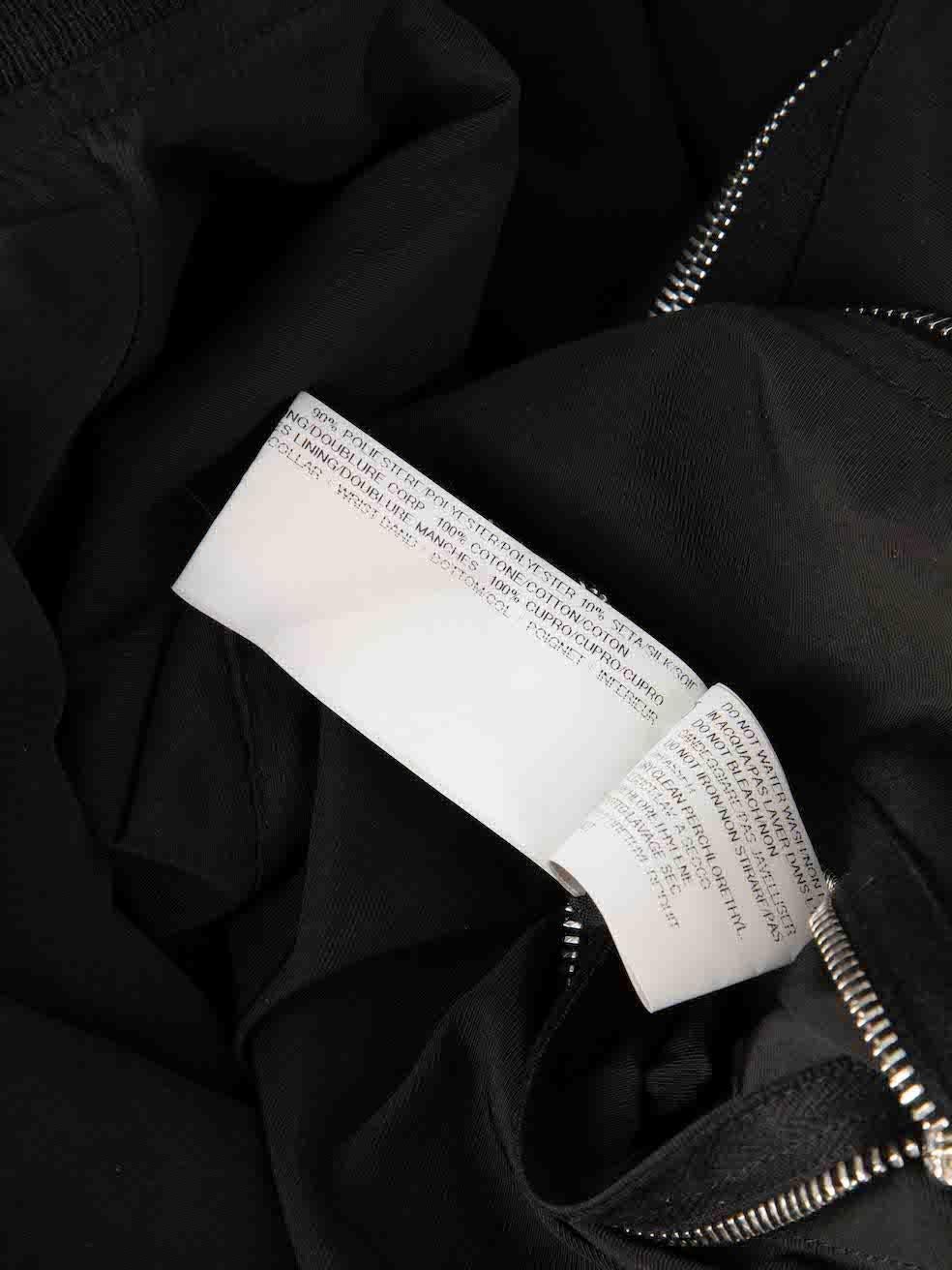 Women's Rick Owens Black Zip Up Bomber Jacket Size XXL For Sale