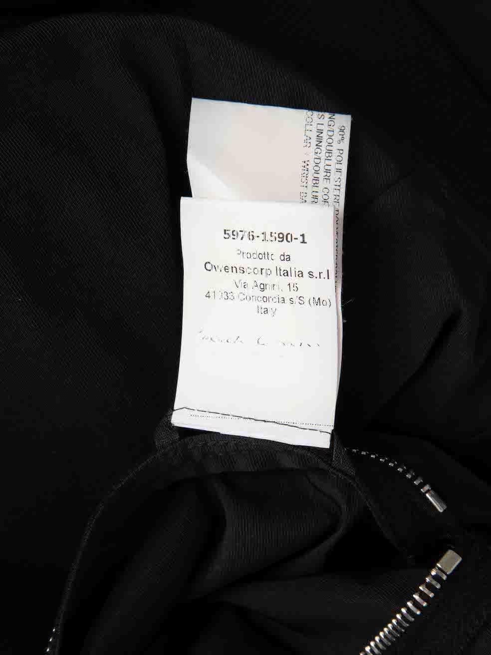 Rick Owens Black Zip Up Bomber Jacket Size XXL For Sale 2