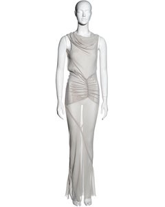 Rick Owens bone silk bias cut maxi dress, ss 2007