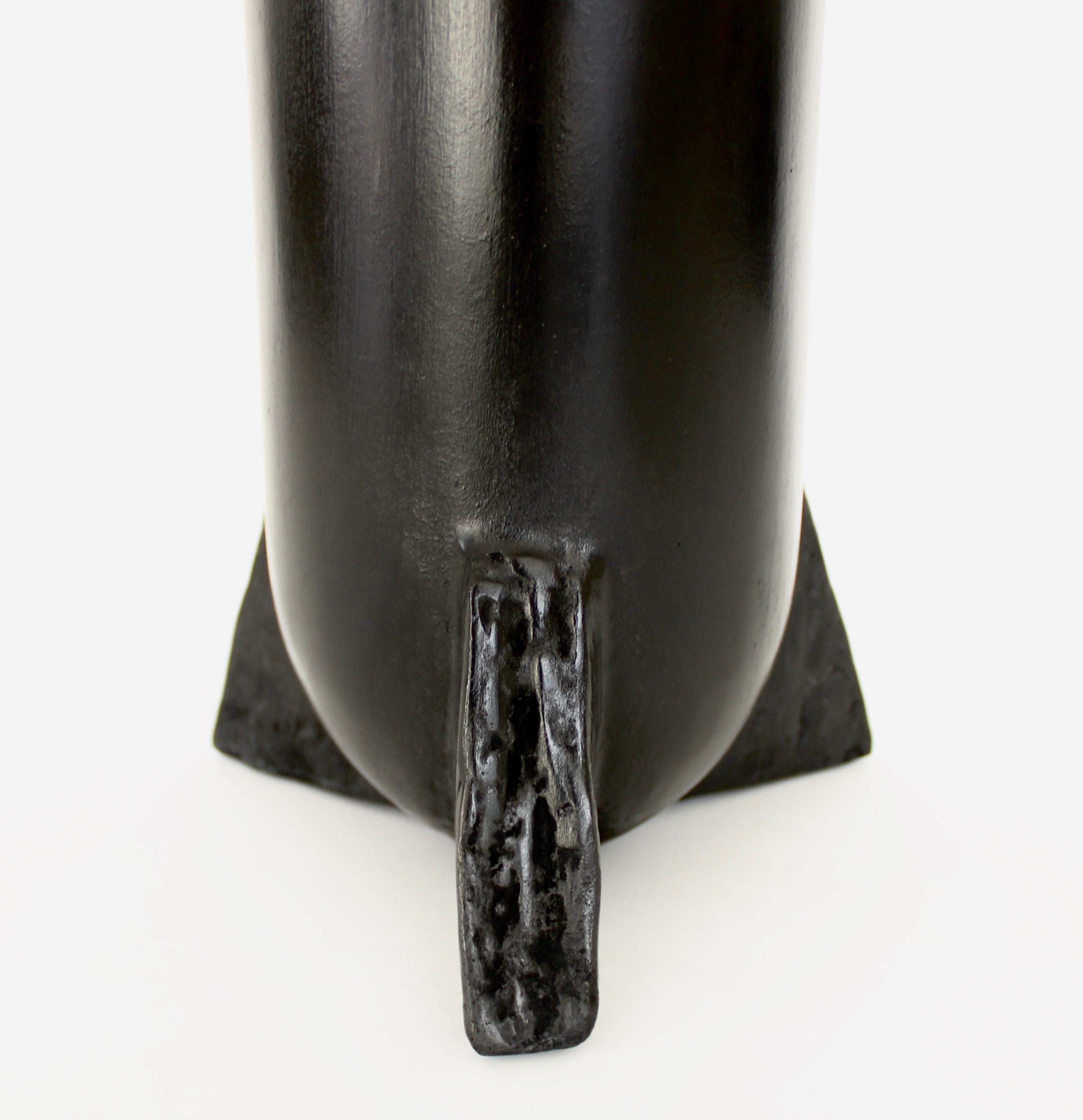Rick Owens Bronze Sculptural Urnette Vase in Black Patina 4