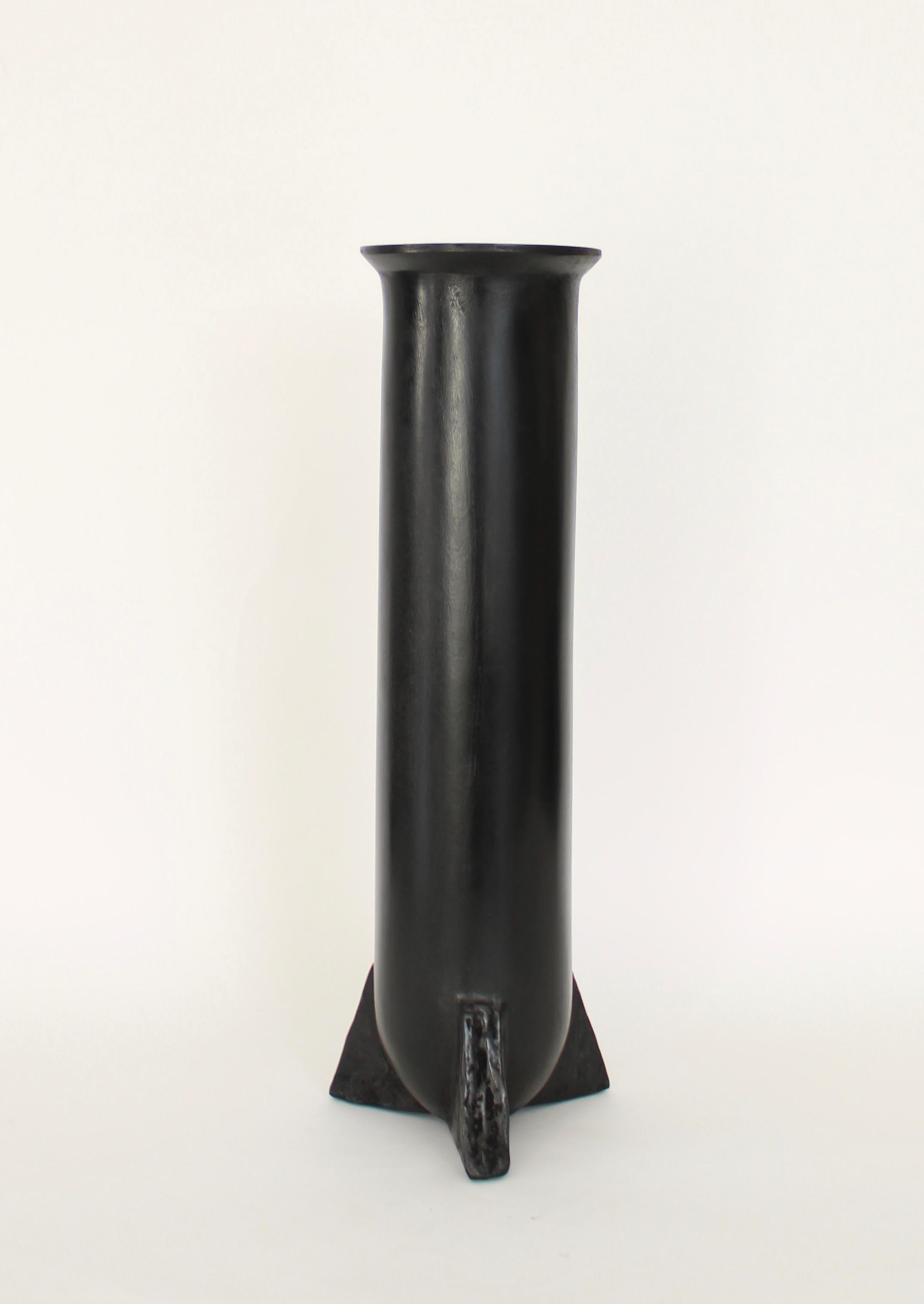Contemporary Rick Owens Bronze Sculptural Urnette Vase in Black Patina