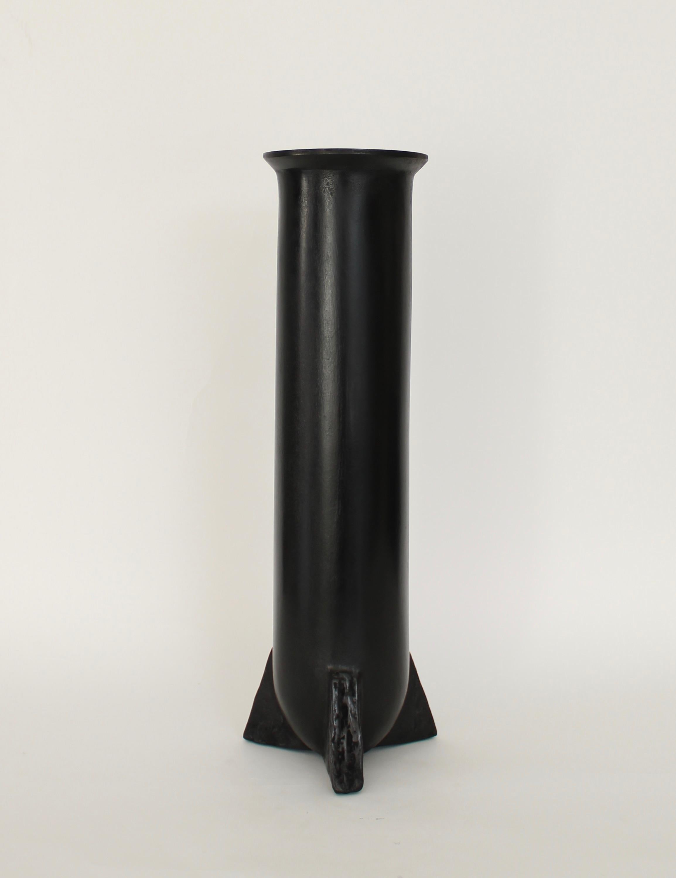 Rick Owens Bronze Sculptural Urnette Vase in Black Patina 1