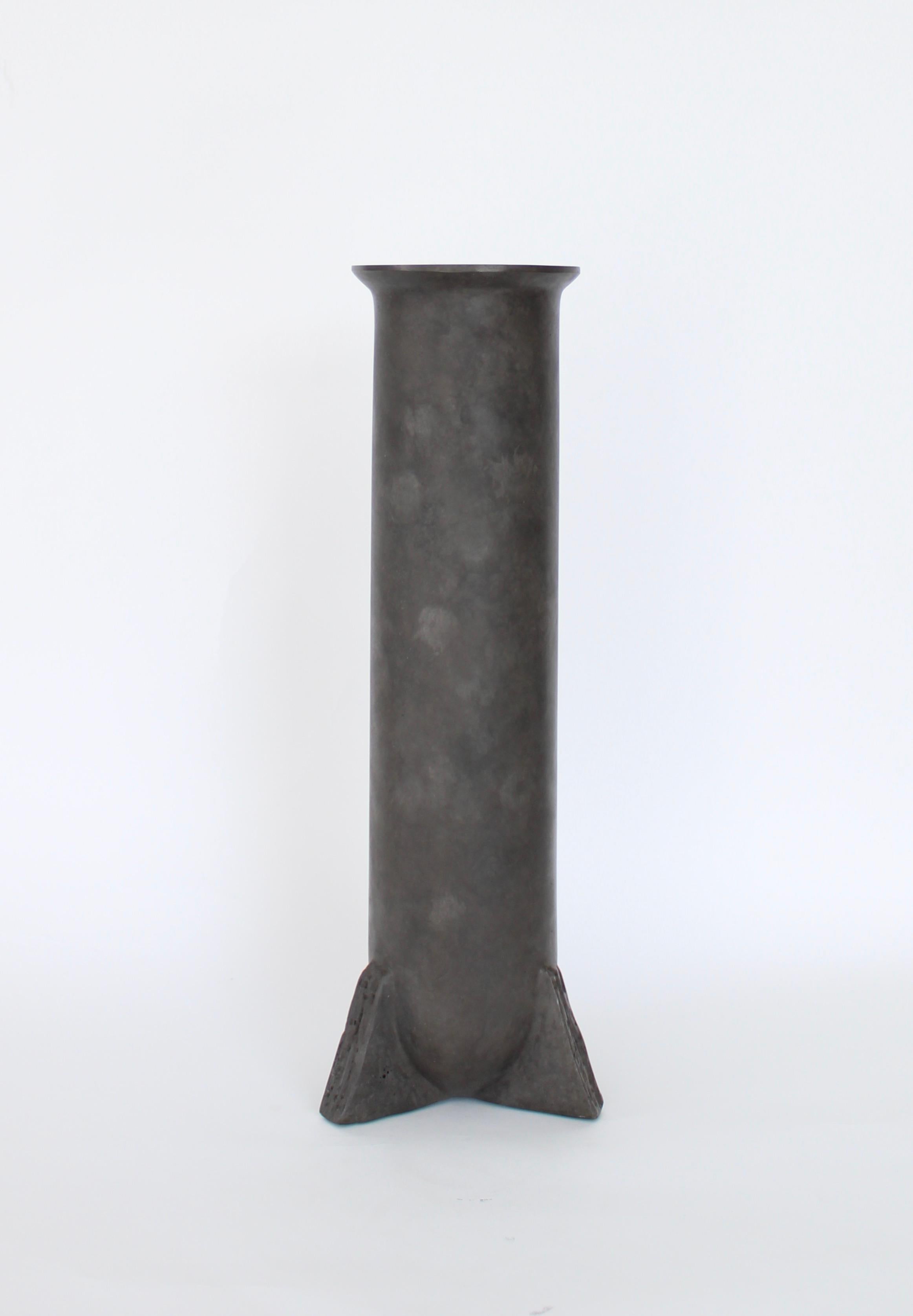 Modern Rick Owens Bronze Sculptural Urnette Vase in Nitrate Patina